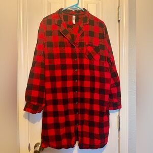 Buffalo plaid flannel women’s sleep set